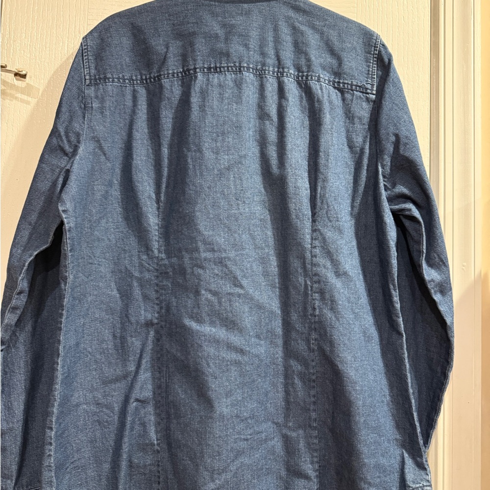 J. Crew Women's Denim Button-Down Shirt - Blue - Picture 4 of 7